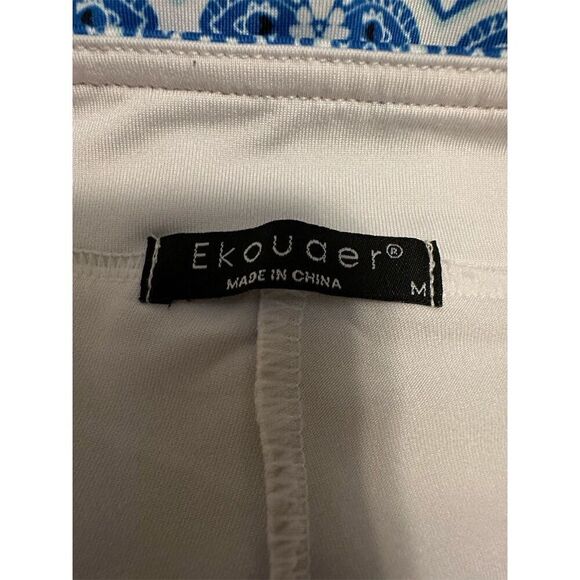 Ekouaer Women's M Blue Geometric Skort with Inner Shorts Activewear - Picture 6 of 7